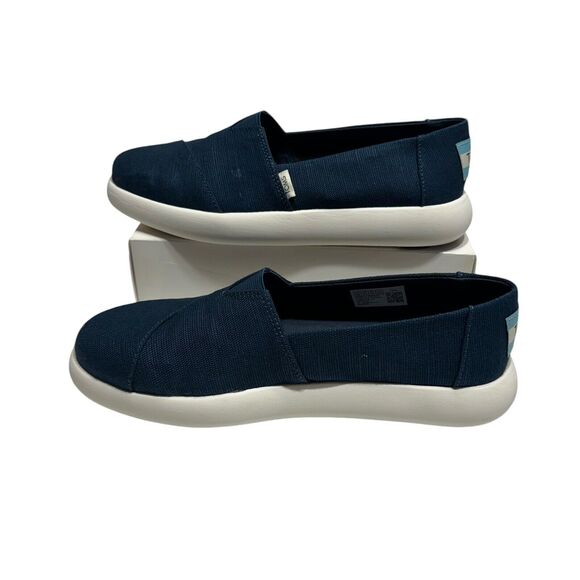 Toms Alpargata Mallow Navy Blue Slip-On Comfort Cushioned Sneaker Women's Sz 8.5 - Picture 2 of 11